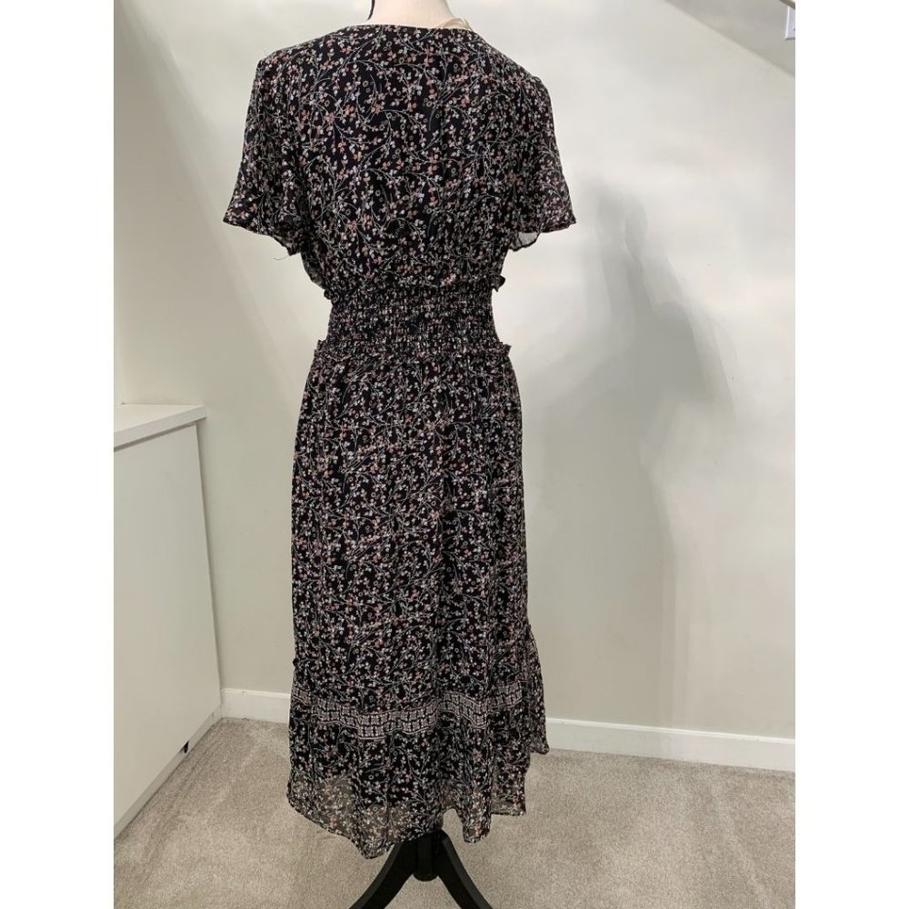 Max Studio Flutter Sleeve Ruffle Midi Dress - Picture 6 of 7
